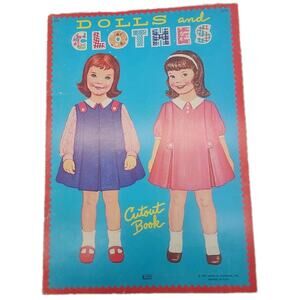 James & Johnathan Dolls and Clothes Uncut paper dolls vintage book [110]